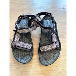 Teva Women's Sandals - Black and Purple Pattern